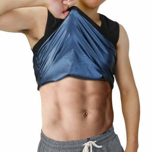 Olsic Sweat Shapewear Vest Belt For Men, Polymer Shapewear, Workout For Weight Loss Waist Body Slimming, Trainer (L/Xl) Black