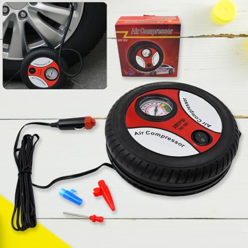 Oblivion 12V Car And Bike Tyre Inflator – Portable Compact Air Compressor, 260 Psi Digital High-Pressure Pump, Lightweight Multi-Purpose Electric Auto Inflation Tool With Adjustable Pressure.