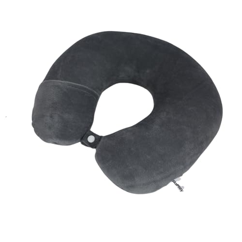 Bigplayer Silk Grey Neck Pillow Adjustable 360 Degree Support For Improved Sleep Travel In Plan| Flight| Car| Train| Airplane For Sleeping Men And Women