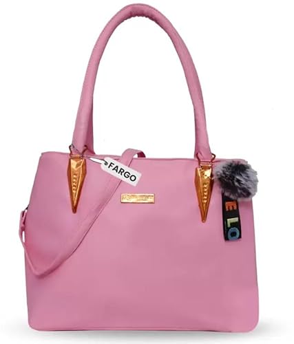 Fargo Women’S Pu Leather Handbags Shoulder Bag For Women (Pink)