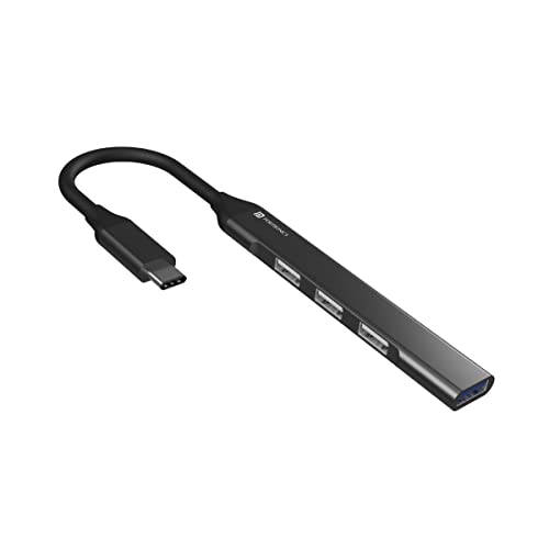 Portronics Mport 31C Usb C Hub (4-In-1), Type C Multiport Adapter With 1 X Usb 3.0 & 3 X Usb 2.0 Ports, Up To 5 Gbps High Speed Data Transfer For Laptop, Macbook, Pc (Grey)