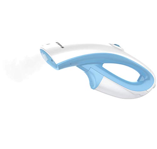 Havells Wrinkly Hand Held Garment Steamer 920 Watts – Ergonomic Design,150Ml Tank Capacity, Powerful Dual Steam Setting & 2 Year Warranty (Blue And White)