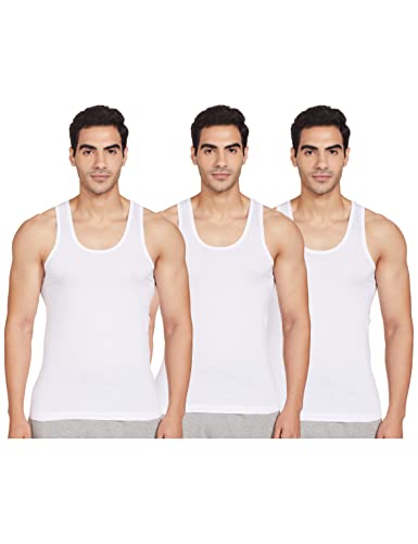 Coblue By Rupa Men’S Solid Regular Fit Premium Vest (Cbrrnfl85Cmp5_White Medium)