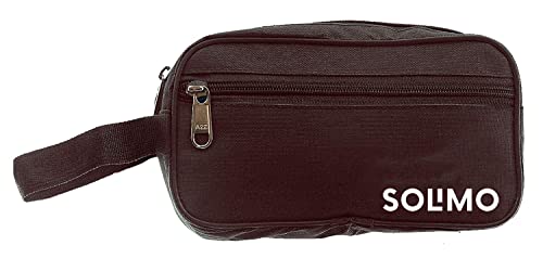 Amazon Brand – Solimo Canvas Toiletry Bag, Brown