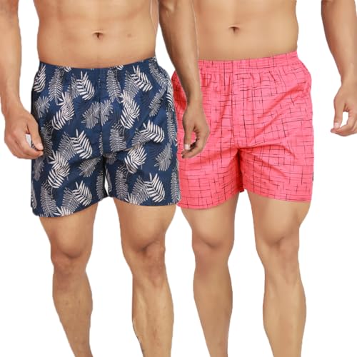 Chromozome Men’S Cotton Modern Regular Fit Boxer (Pack Of 2) (Td 600_Assorted_Xl)