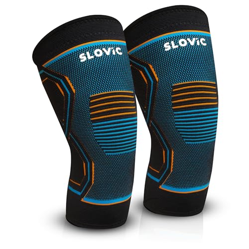 Slovic Knee Caps For Women For Knee Pain Relief | Knee Support For Men | Knee Cap For Men | Gym Accessories For Men | Compression Knee Caps For Women | Gym & Cycling | Large | 1 Year Warranty