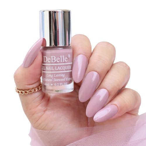 Debelle Mademoiselle Mauve 2.0 Collection Nail Polish | Non Uv Gel Finish | Seaweed Enriched | High Color Payoff | Plump Finish | Toxic & Cruelty Free (Blissful Elizabeth, 6Ml)