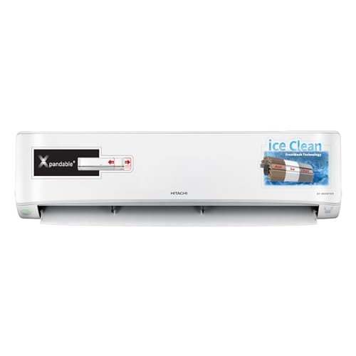 Hitachi 1.5 Ton Class 3 Star, Ice Clean, Xpandable+, Inverter Split Ac (100% Copper, Dust Filter, 2024 Model – 3400Fxl Ras.G318Pcbibf, White)