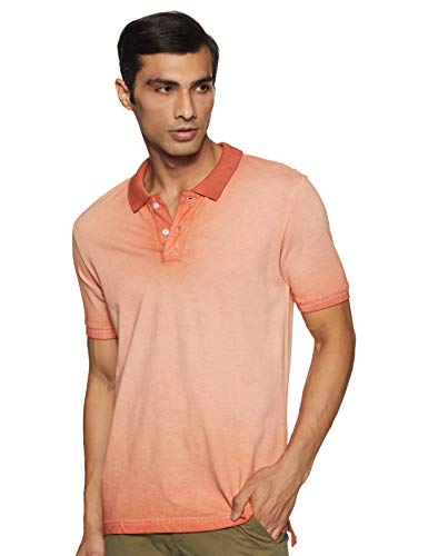 Amazon Brand – Inkast Men’S Solid Regular Polo Shirt (Inpk-09_Brick Brown M)