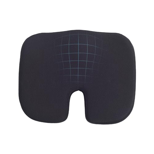 Bella Dormita™ Memory Foam Coccyx Cushion – Orthopedic Pillow For Tailbone Support & Sciatica Pain Relief Hip Support With Anti-Slip Bottom And Removable Cover