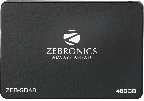 Zebronics Zeb-Sd48 480Gb 2.5 Inch(6.3Cm) Solid State Drive (Ssd), With Sata Iii Interface, 6Gb/S, Fast Performance, Ultra Low Power Consumption, S.M.A.R.T. Thermal Management And Silent Operation.