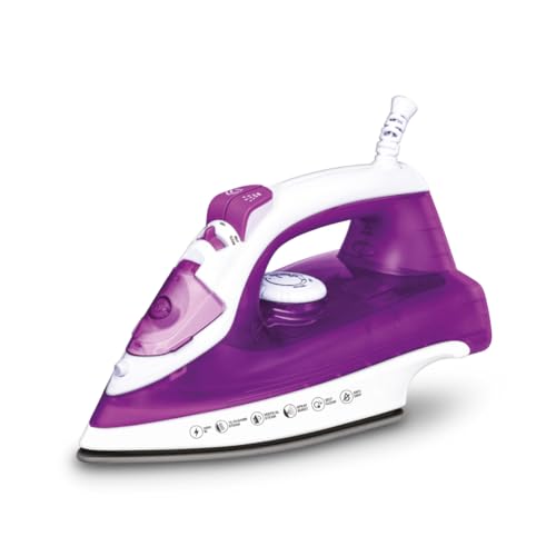 Kent Luxe Steam Iron | 2000W | Powerful Steam Output Upto 25 G/Min | Steam Burst | Non-Stick Sole Plate | Vertical And Horizontal Steam | Purple