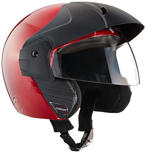 Studds Ninja Concept Eco Open Face Helmet Helmet (Cherry Red, M)