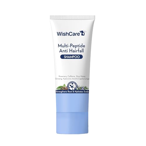 Wishcare Multi Peptide Anti Hairfall Shampoo – Rice Water, Rosemary, Capilia Longa, Ha & Caffeine 20Ml