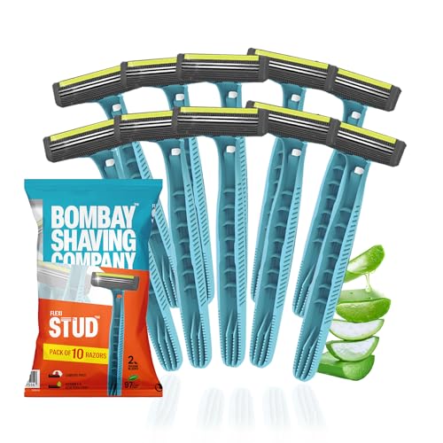 Bombay Shaving Company Flexi Smooth Stud Razor – 5 Pcs X 2 | Disposable Razor For Men