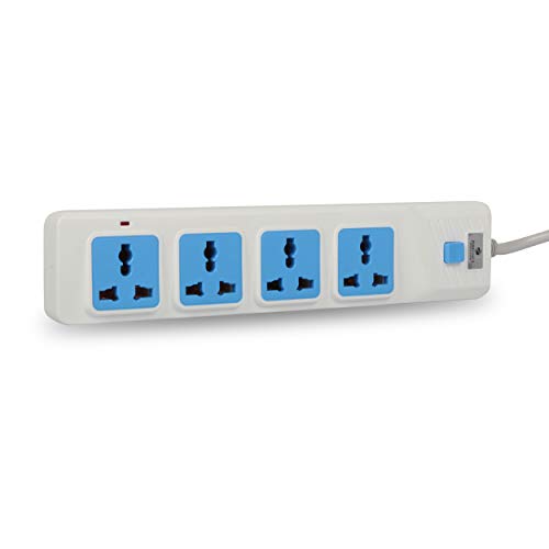 Zebronics -Ps4301 2500 Watts Power Extension Socket With 4 Universal Sockets, 250 Volts, White