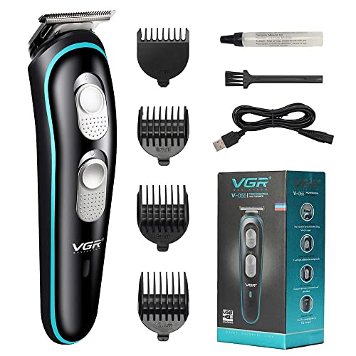 Vgr Professional Rechargeable Cordless Beard Hair Trimmer Kit With Guide Combs Brush Usb Cord For Men, Family Or Pets, Multicolor