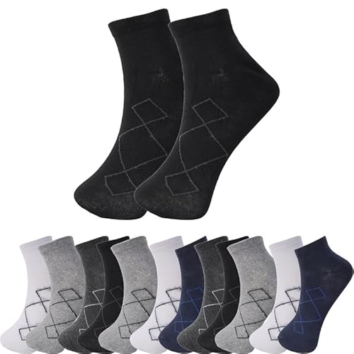 London Hills Men Socks Ankle Length || Ankle Socks For Men || Sports Socks For Men || Cotton Socks For Men Ankle Length Assorted – Colours And Styles May Vary (Pack Of 12)