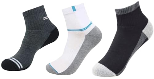 Just Rider Men’S Cushioned High Ankle Sports Socks (In, Alpha, Free Size, 3, Multicolor)